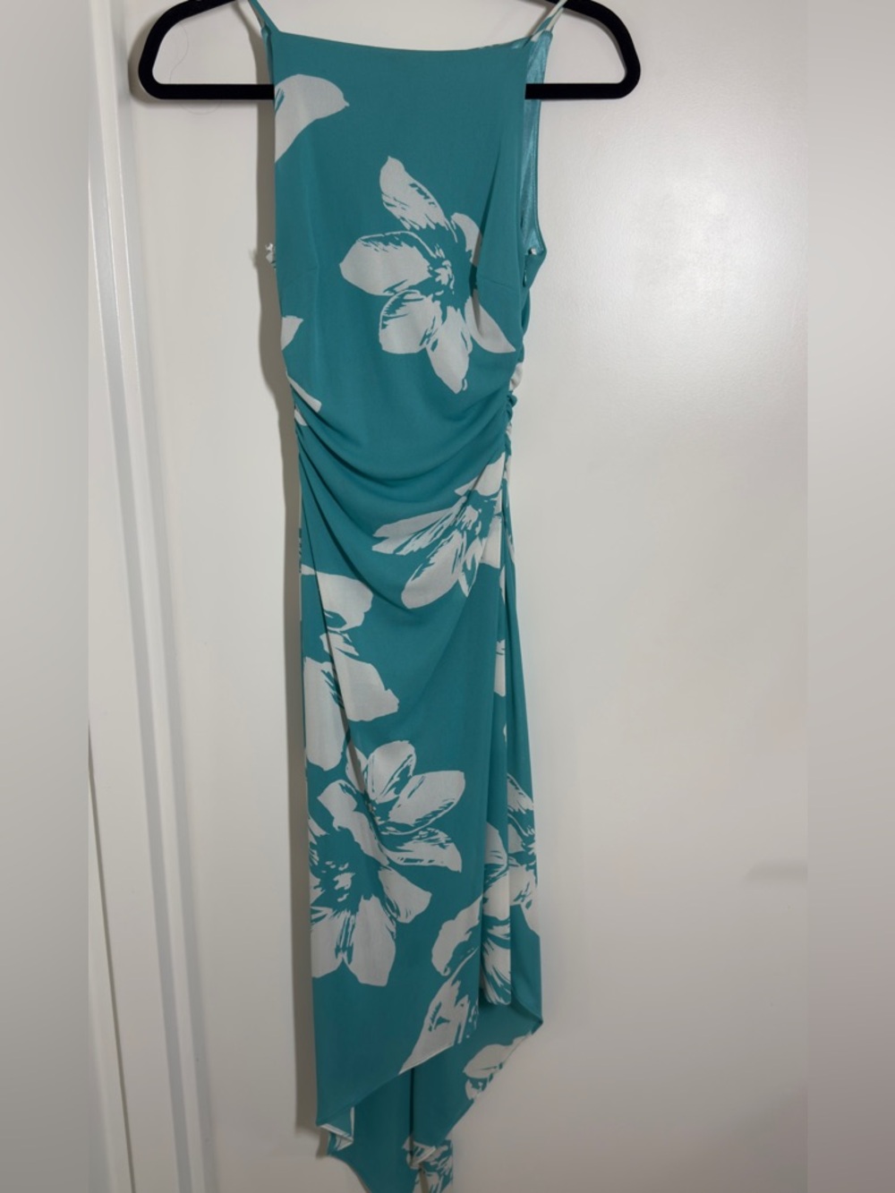 USA Vintage Y2K teal blue Vacation Summer Floral Dress - Dollskill Cache Zara